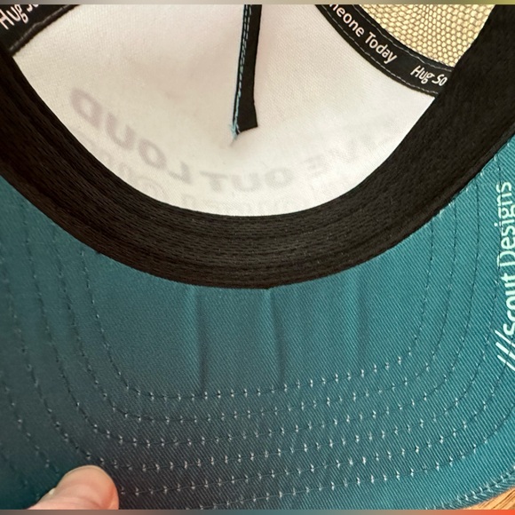 LIVE OUT LOUD Scout Designs Mint Green Turquoise Snap Back Trucker Hat - Picture 8 of 10